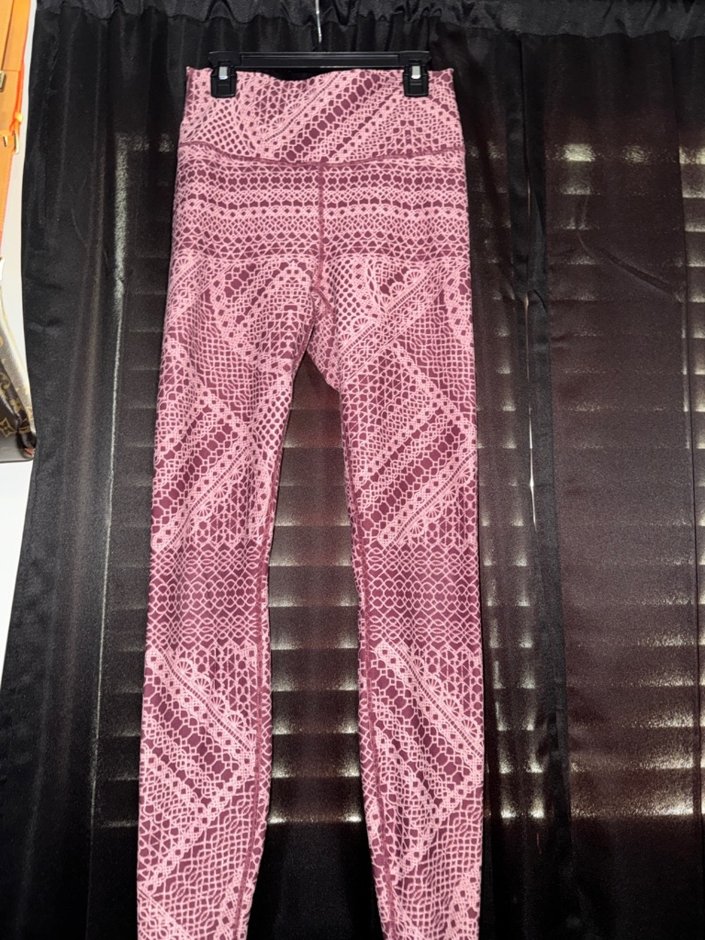 Fabletics Pink Geometric High-Waist Leggings